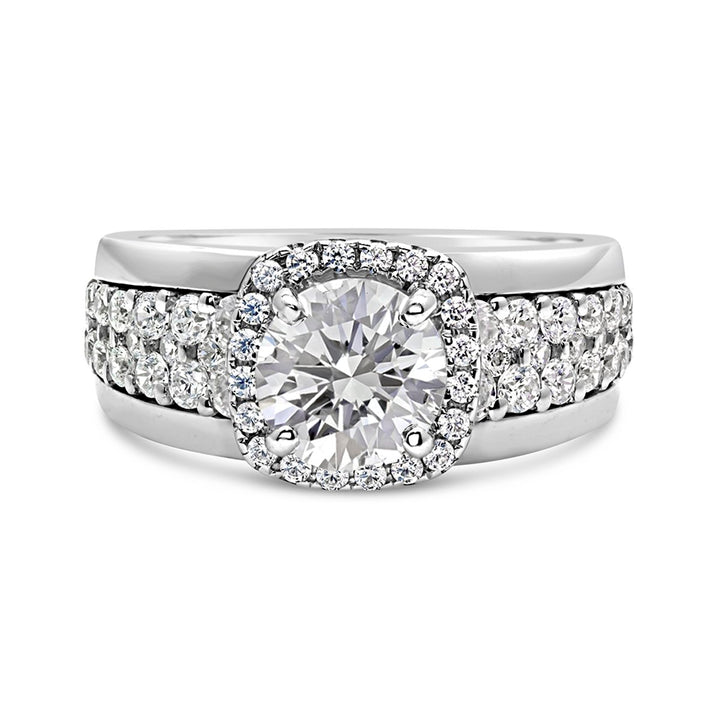 Diamond Halo Engagement Ring - The Diamond Guys