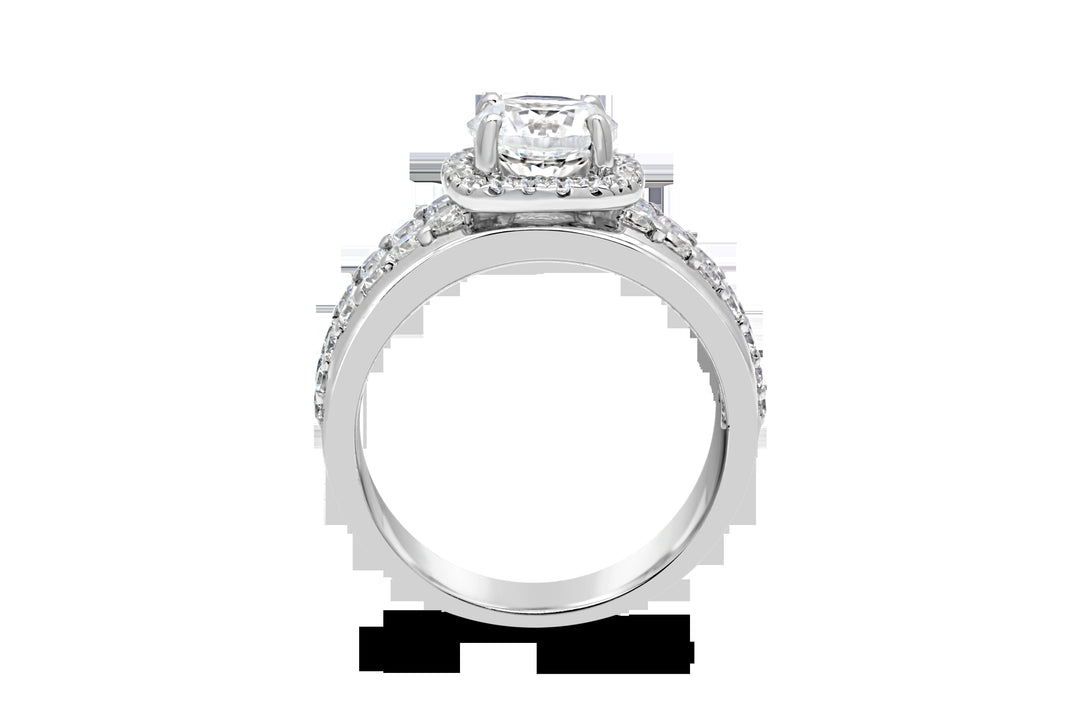 Diamond Halo Engagement Ring - The Diamond Guys