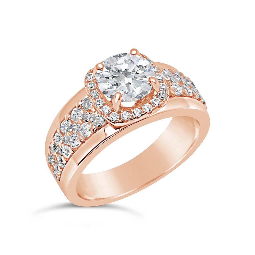 Diamond Halo Engagement Ring - The Diamond Guys