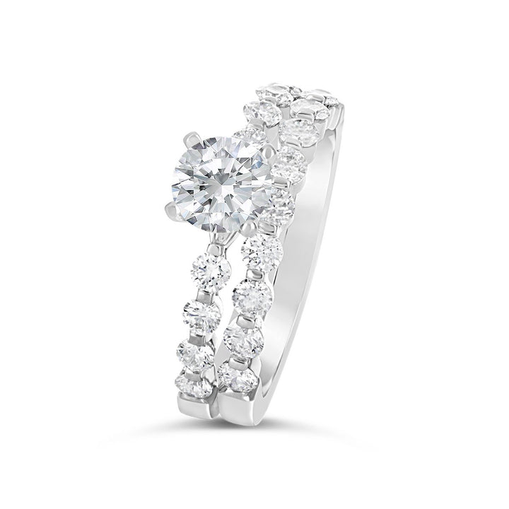 Modern Diamond Wedding Set - MR4302-S - The Diamond Guys