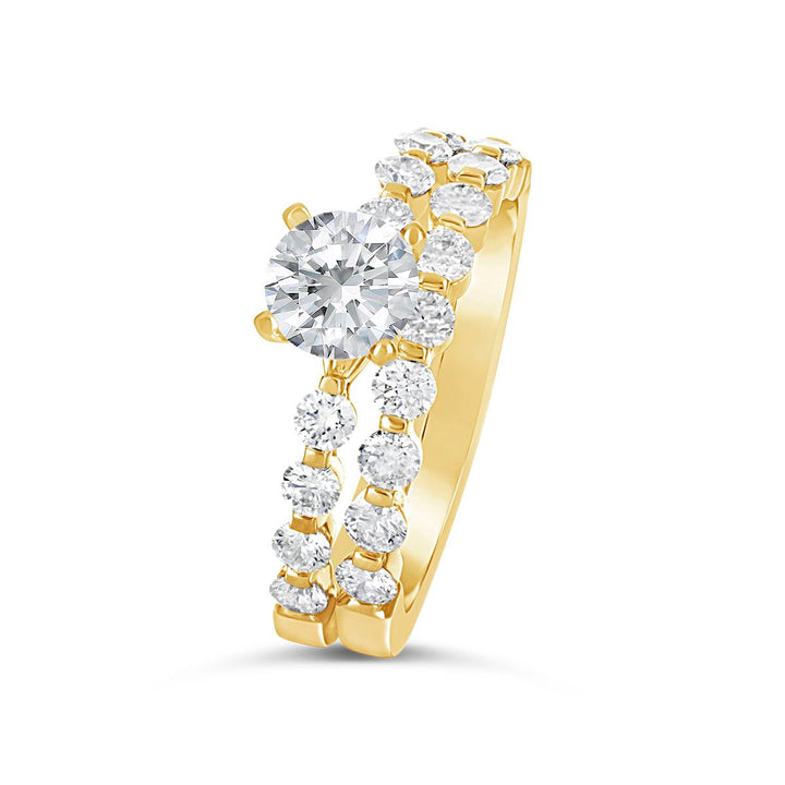 Modern Diamond Wedding Set - MR4302-S - The Diamond Guys