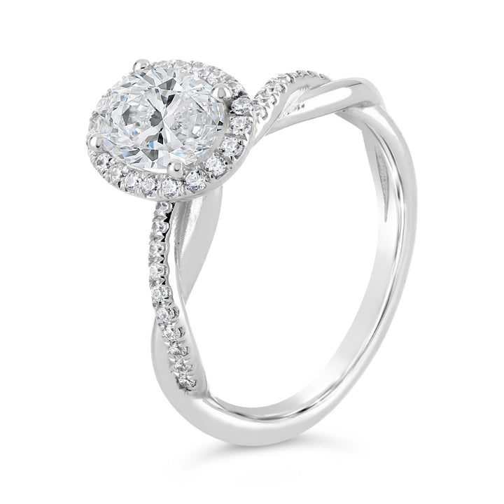 Diamond Halo Engagement Ring