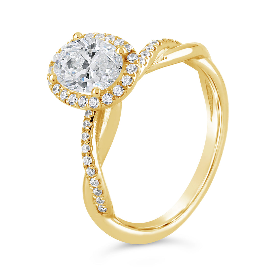 Diamond Halo Engagement Ring