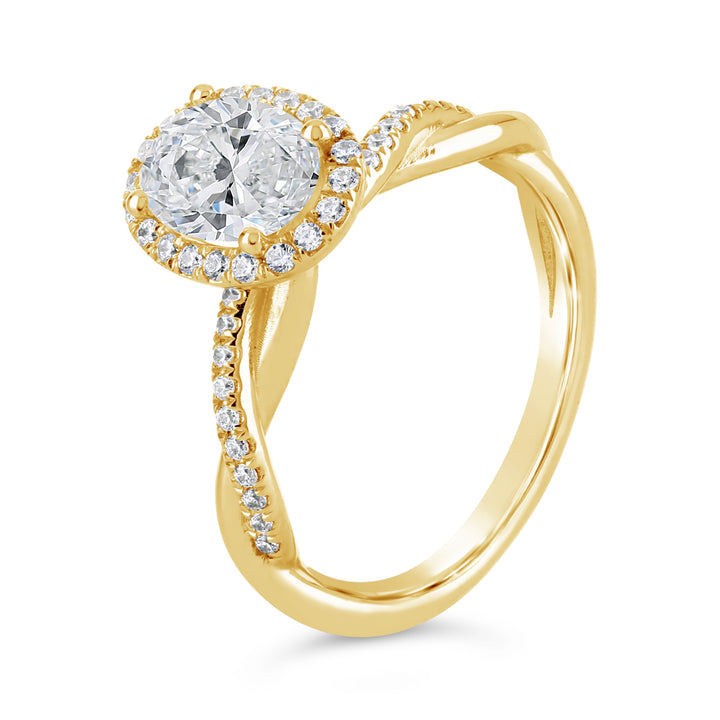 Diamond Halo Engagement Ring