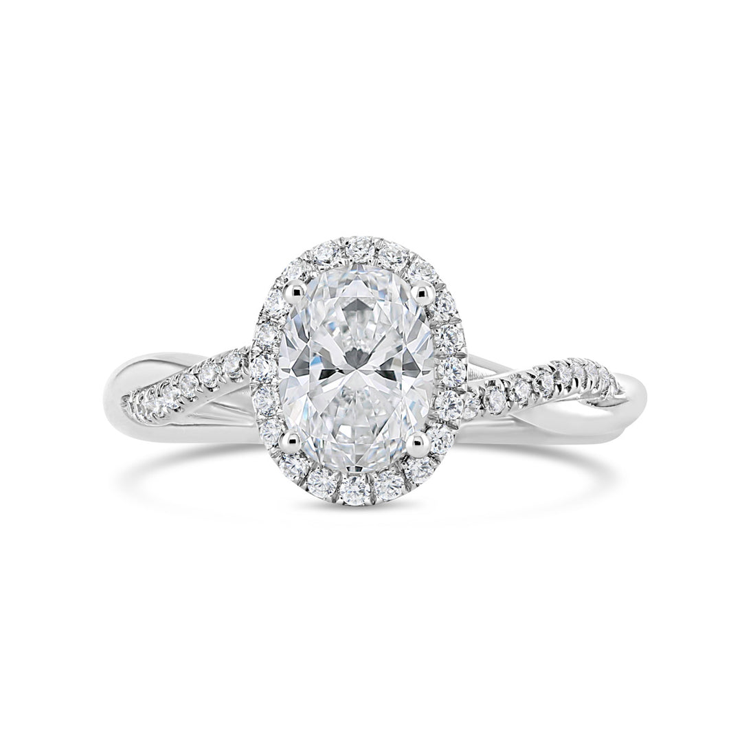 Diamond Halo Engagement Ring