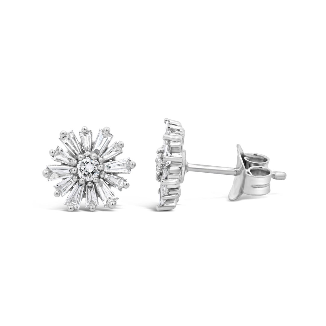 Diamond Cluster Stud Earrings - EDB2223 - The Diamond Guys