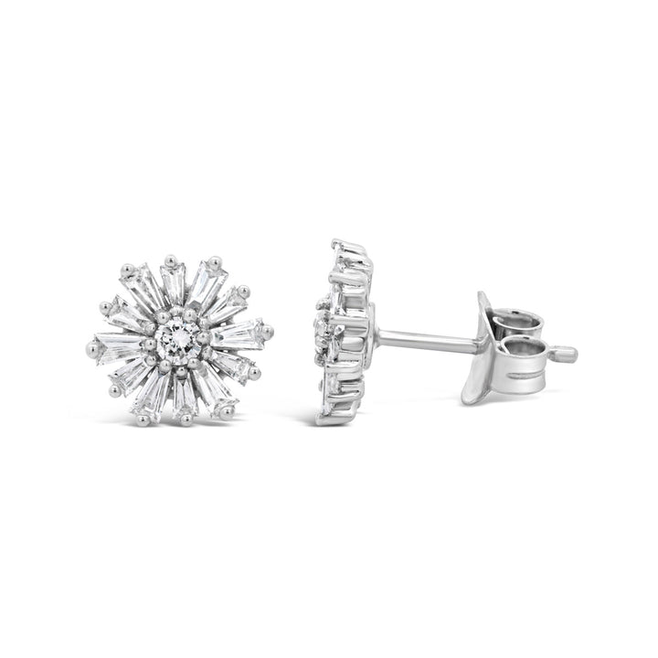 Diamond Cluster Stud Earrings - EDB2223 - The Diamond Guys