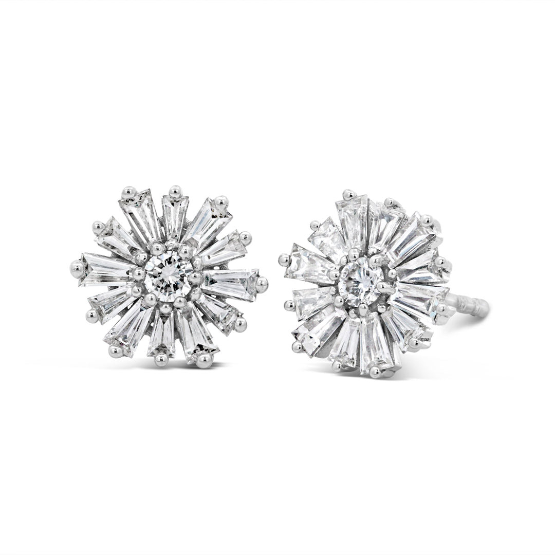 Diamond Cluster Stud Earrings - EDB2223 - The Diamond Guys