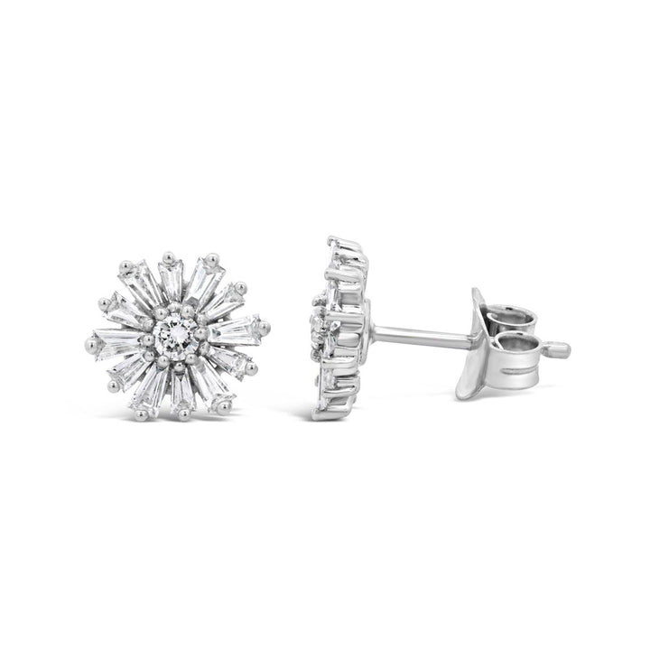 Diamond Cluster Stud Earrings - EDB2223 - The Diamond Guys