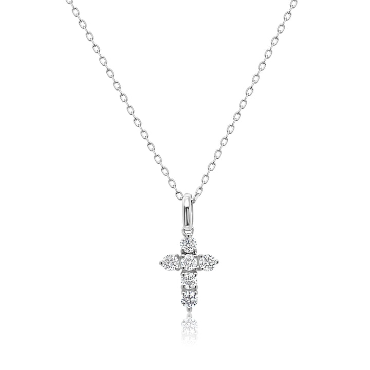 Delicate Diamond Cross Necklace - DI42799N