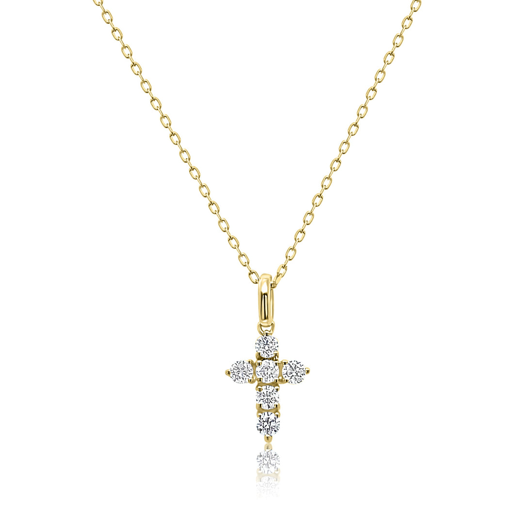 Delicate Diamond Cross Necklace - DI42799N