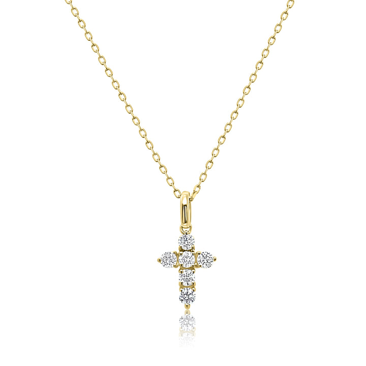 Delicate Diamond Cross Necklace - DI42799N