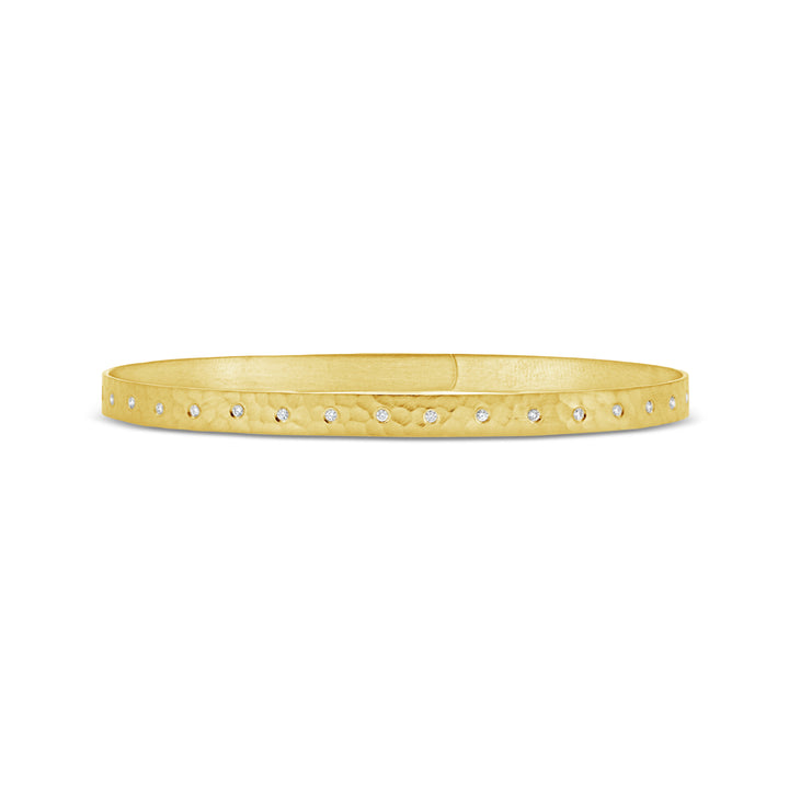 4.15mm Diamond Hammered Finish Bangle