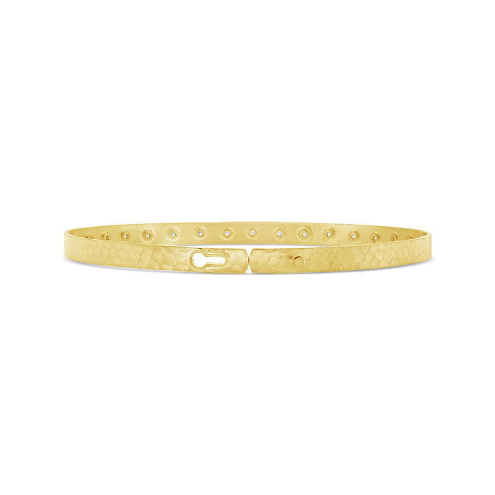 4.15mm Diamond Hammered Finish Bangle