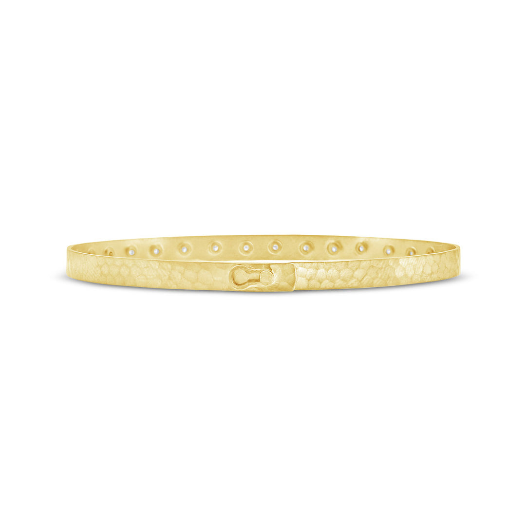 4.15mm Diamond Hammered Finish Bangle