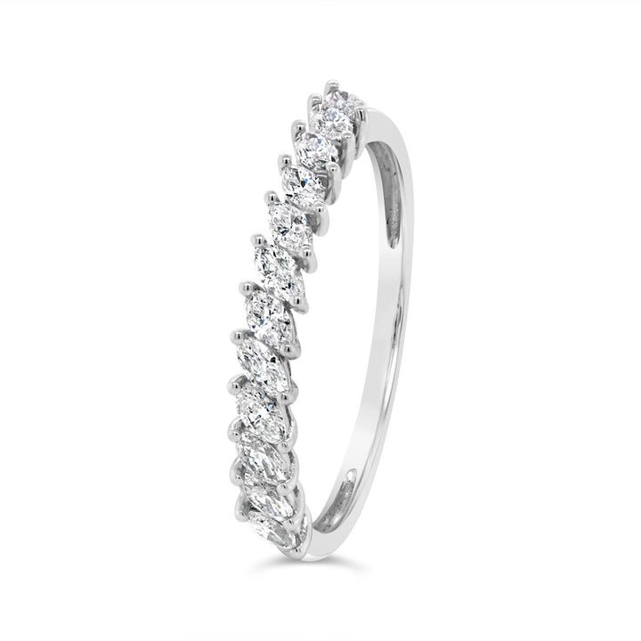 Slanted Marquise Diamond Band - 43352R - The Diamond Guys