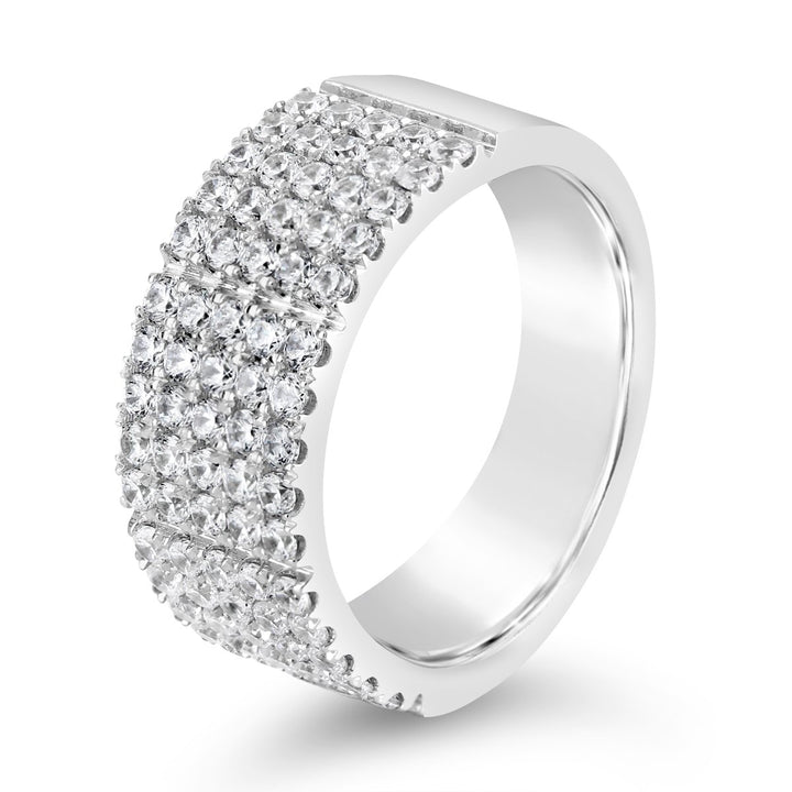 Wide Pave Diamond Band - YJM0169R - The Diamond Guys