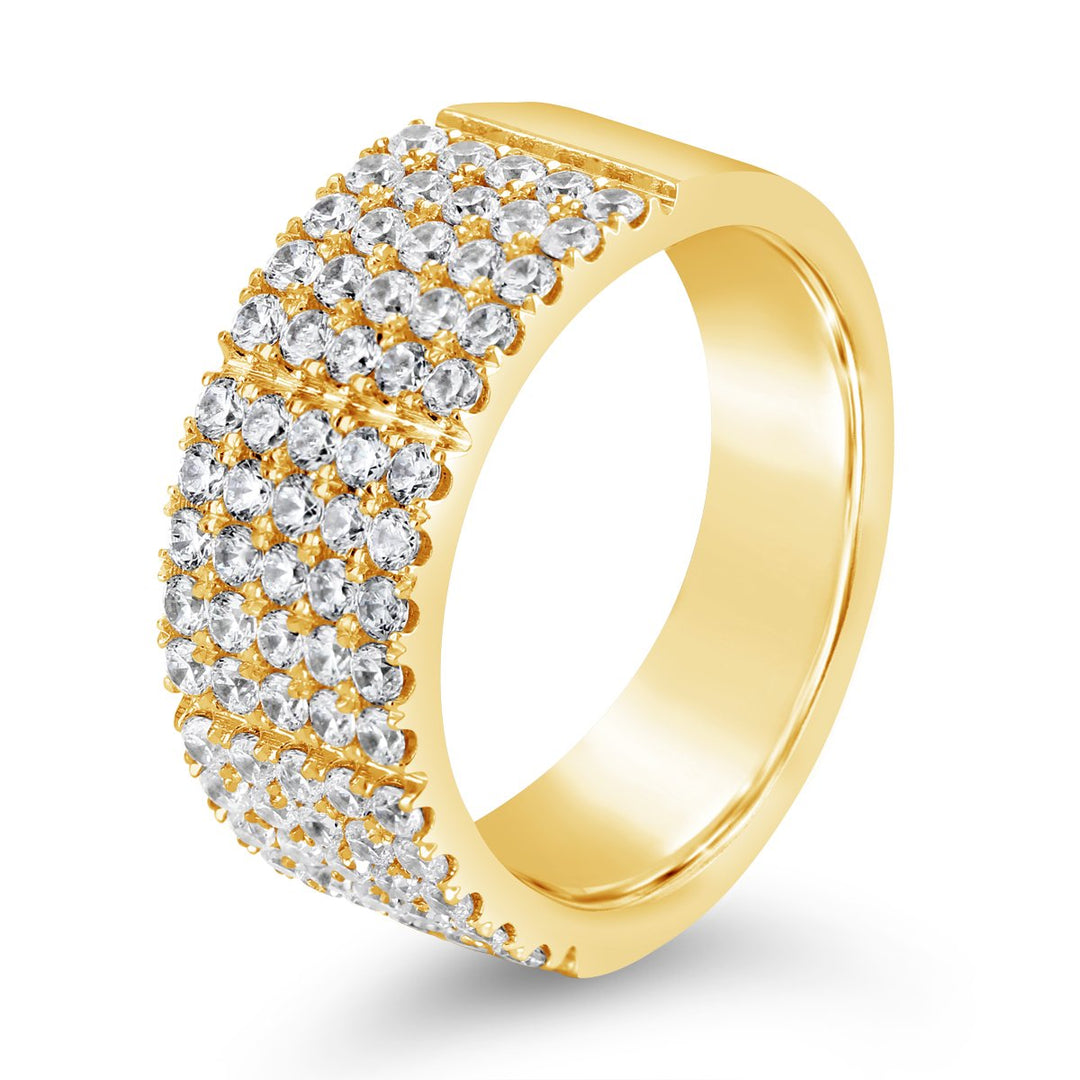 Wide Pave Diamond Band - YJM0169R - The Diamond Guys