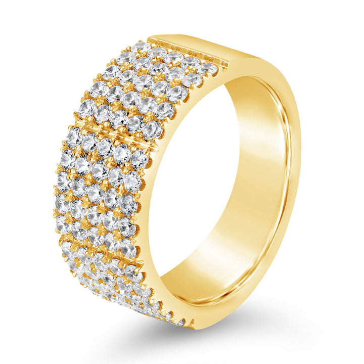 Wide Pave Diamond Band - YJM0169R - The Diamond Guys