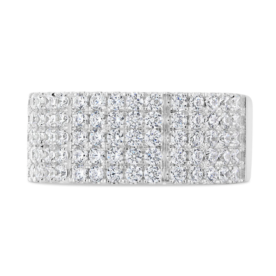 Wide Pave Diamond Band - YJM0169R - The Diamond Guys