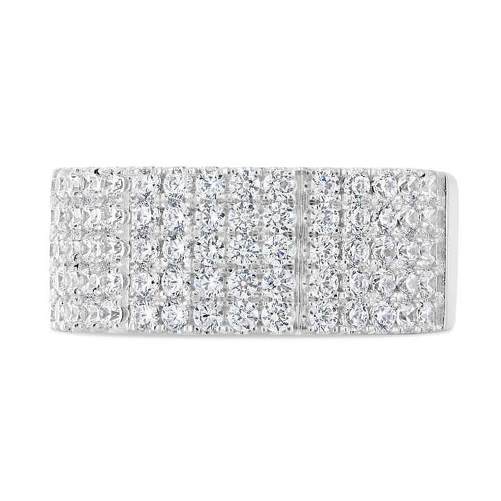 Wide Pave Diamond Band - YJM0169R - The Diamond Guys