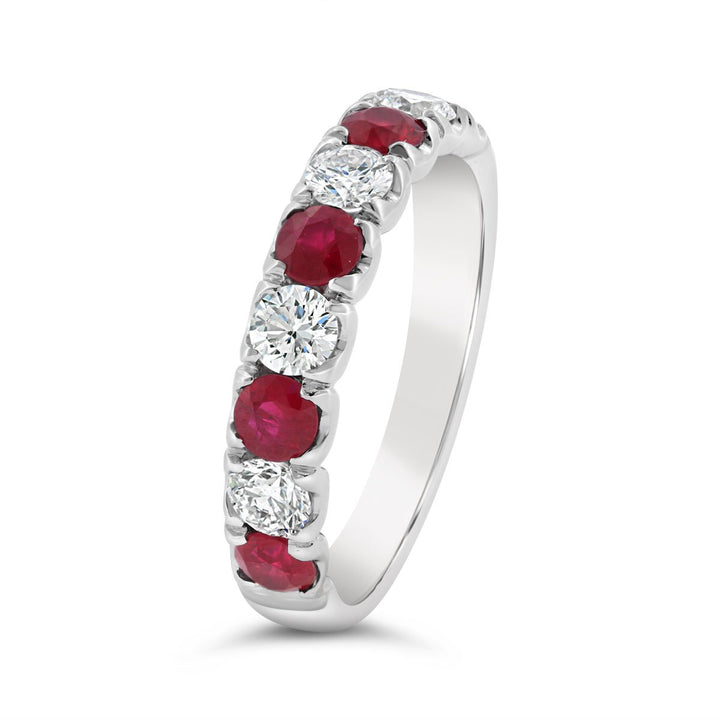 Alternating Diamond & Ruby Band - AR0122R-RU