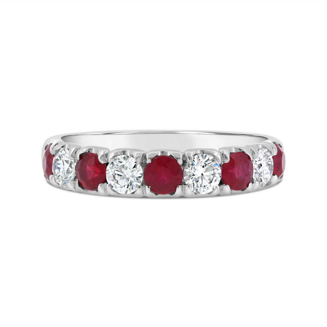 Alternating Diamond & Ruby Band - AR0122R-RU