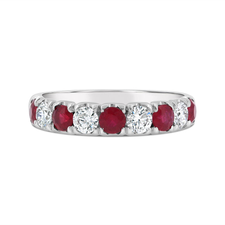 Alternating Diamond & Ruby Band - AR0122R-RU
