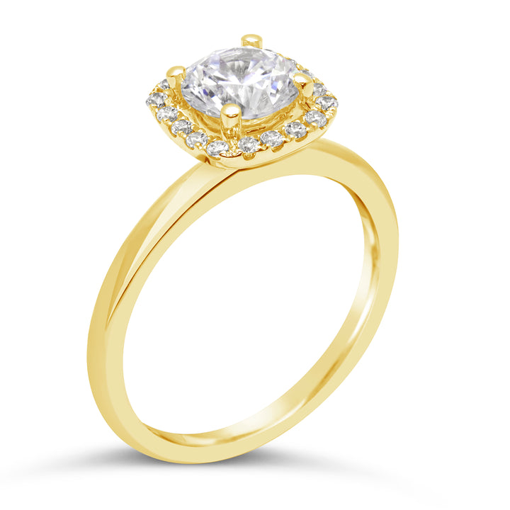 Diamond Halo Engagement Ring