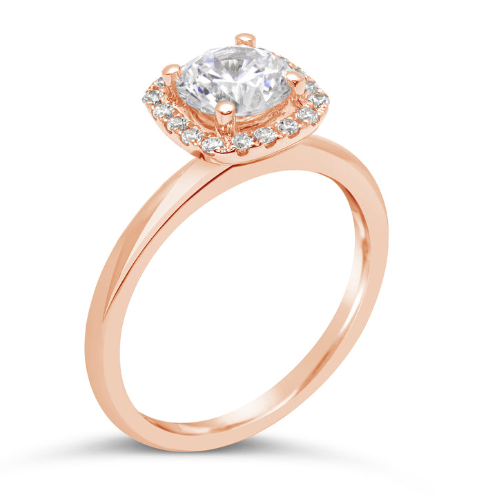 Diamond Halo Engagement Ring