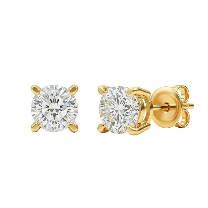 14K Gold Lab Grown Diamond Stud Earrings - 0.25 ct. - 1.25 ct. total weight