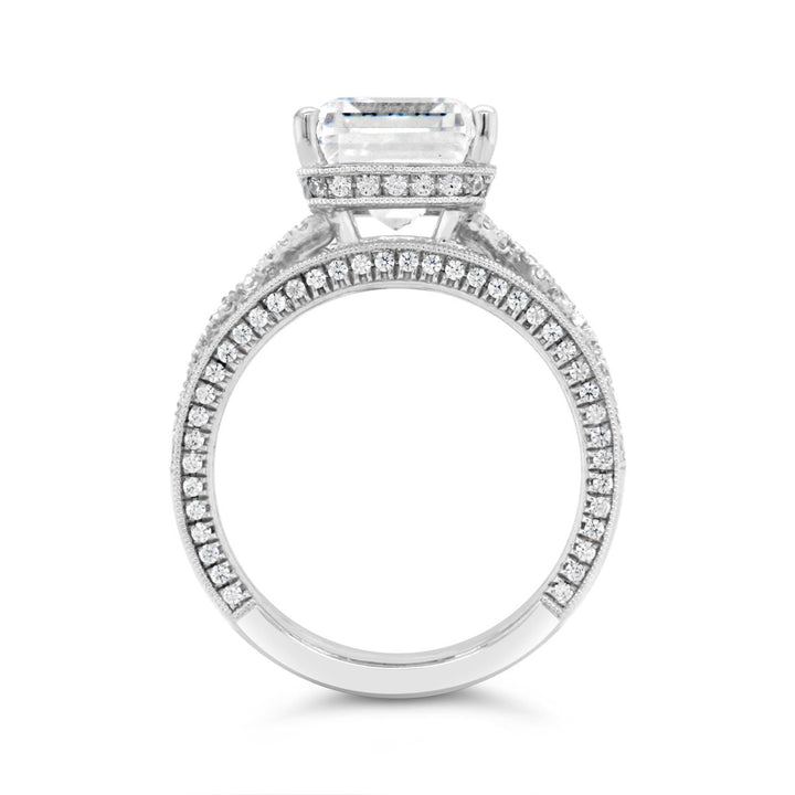 Wide Band Diamond Engagement Ring - YJA1288R