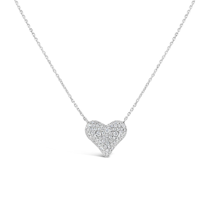 Pave Diamond Heart necklace - The Diamond Guys