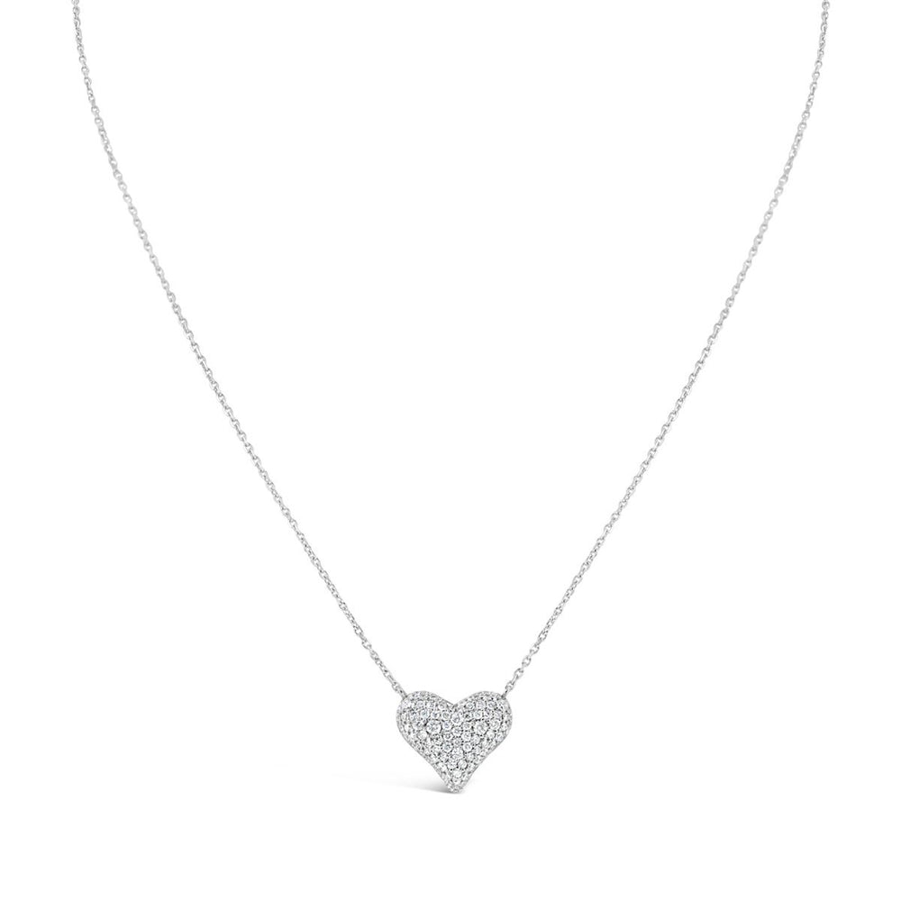 Pave Diamond Heart necklace - The Diamond Guys