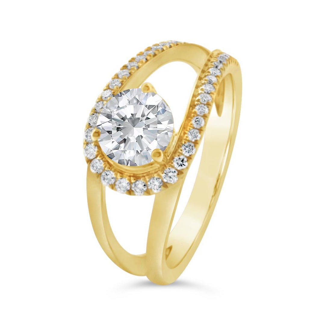 Diamond Engagement Ring with  Loop Setting