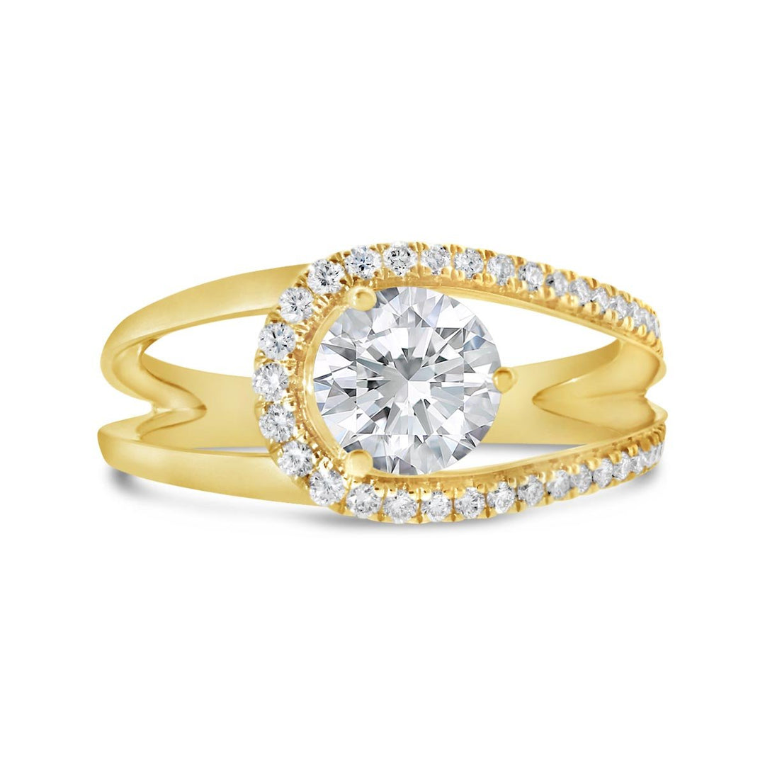 Diamond Engagement Ring with  Loop Setting