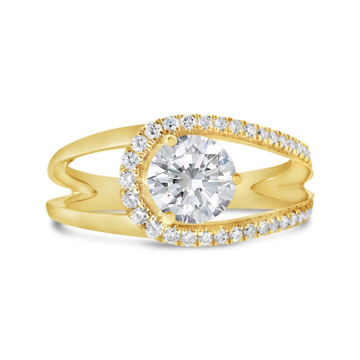 Diamond Engagement Ring with  Loop Setting