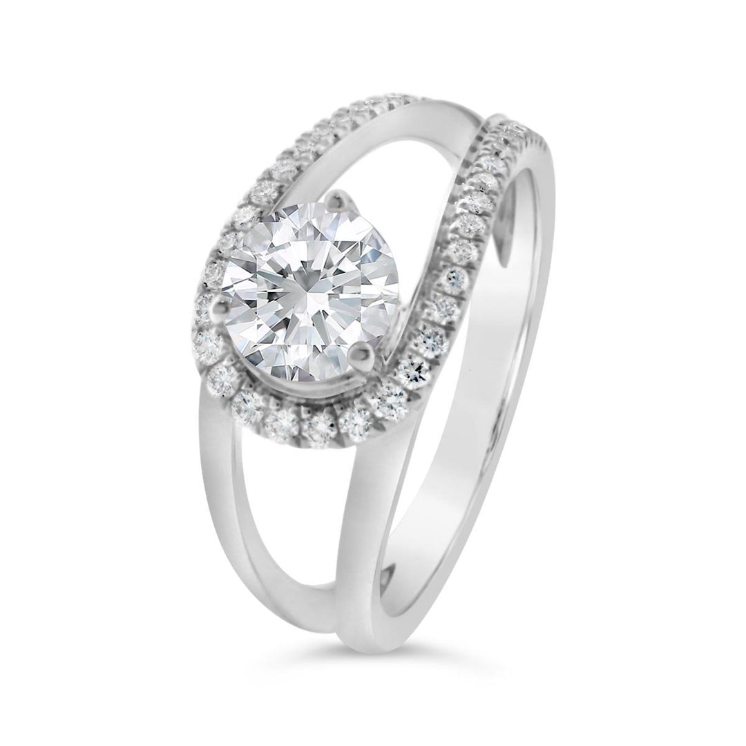 Diamond Engagement Ring with  Loop Setting