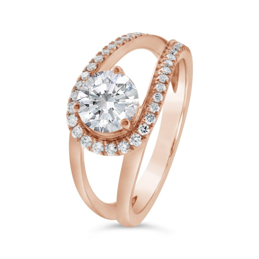 Diamond Engagement Ring with  Loop Setting