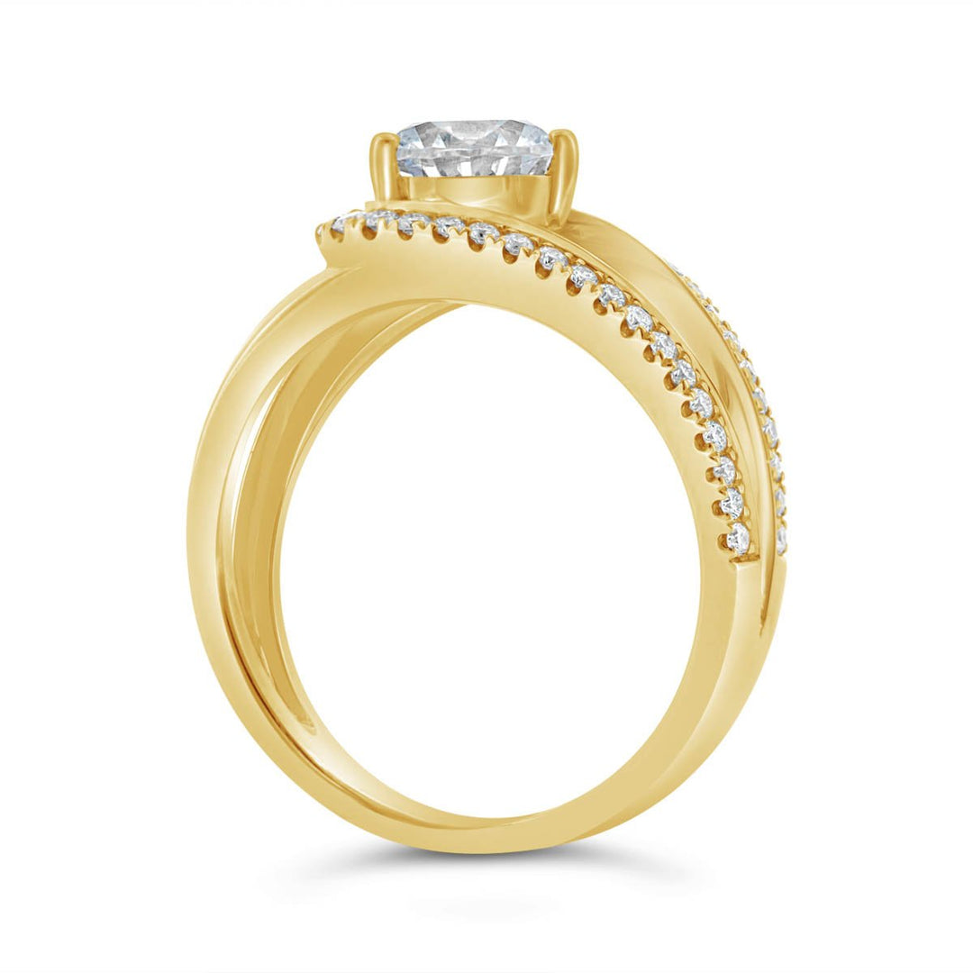 Diamond Engagement Ring with  Loop Setting