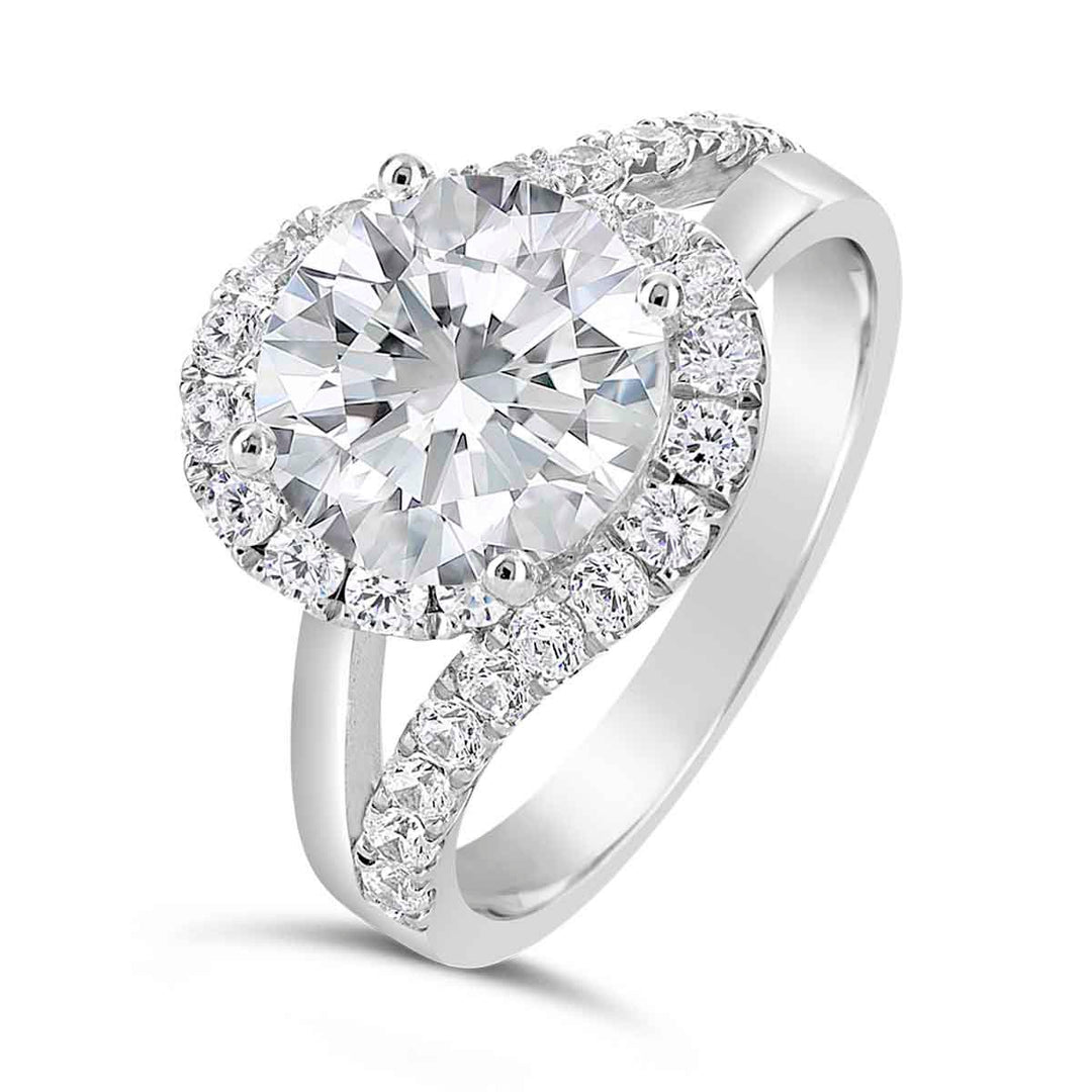 Diamond Halo Engagement Ring - The Diamond Guys