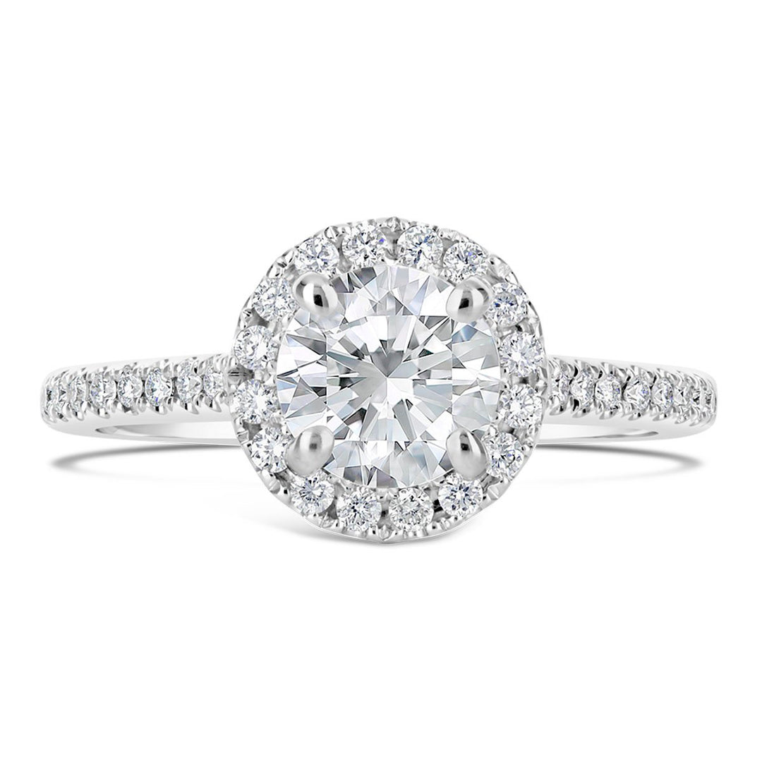 Diamond Halo Engagement Ring