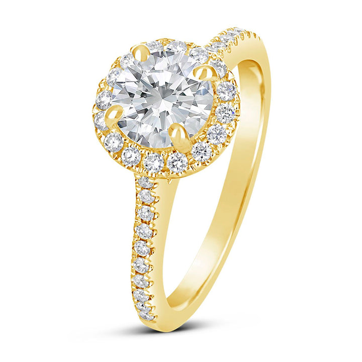 Diamond Halo Engagement Ring