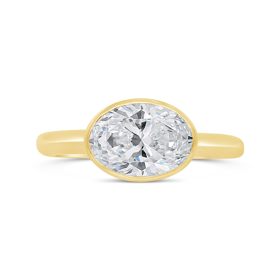Lab Grown Bezel Set Diamond Ring