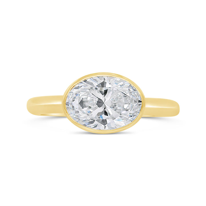 Lab Grown Bezel Set Diamond Ring