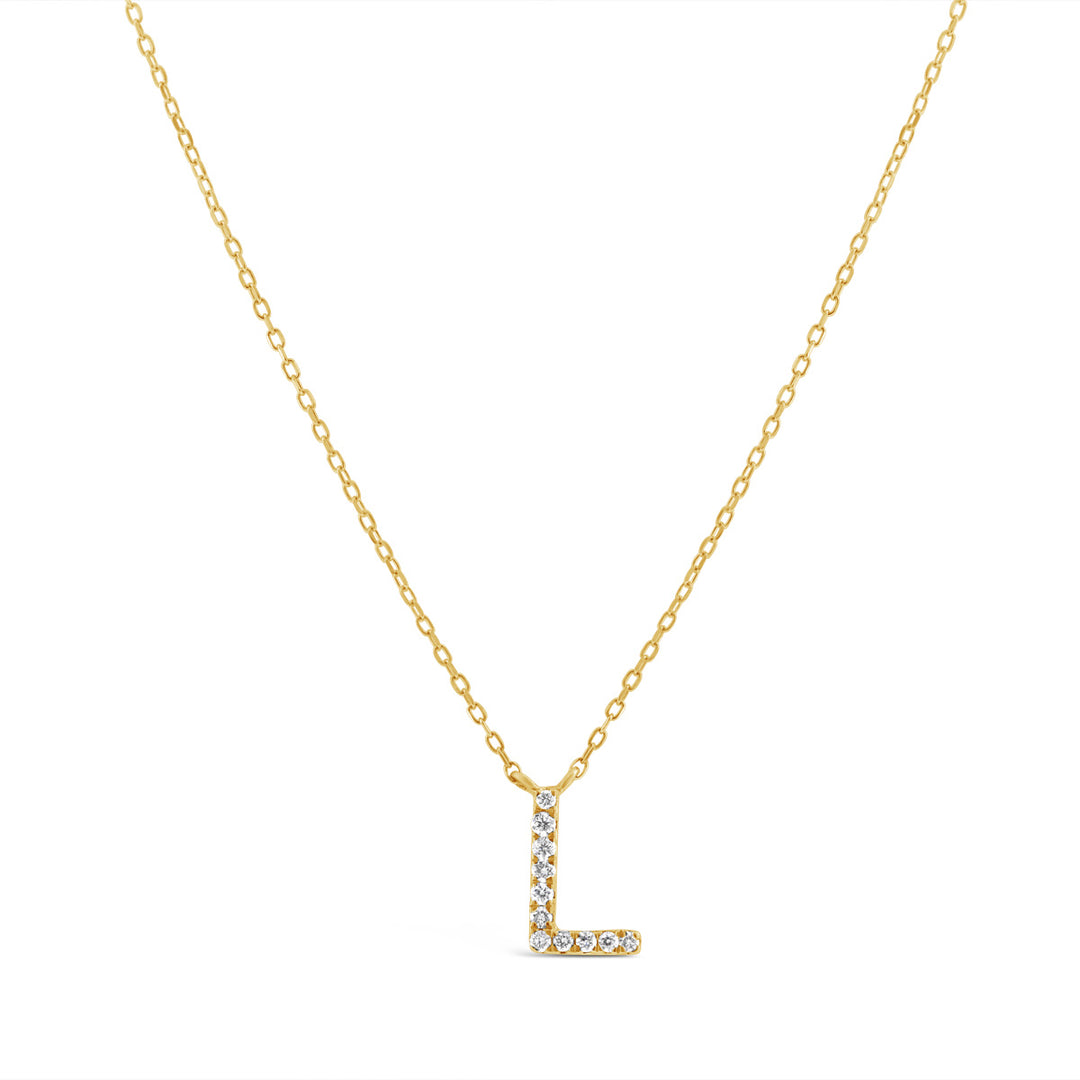 Diamond Initial "L" Necklace