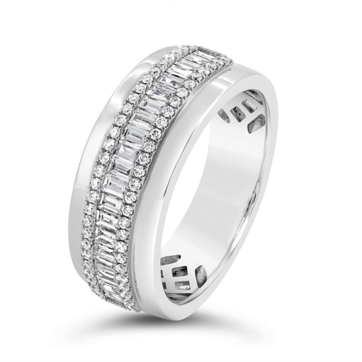 Half Way Set Baguette and Diamond Band