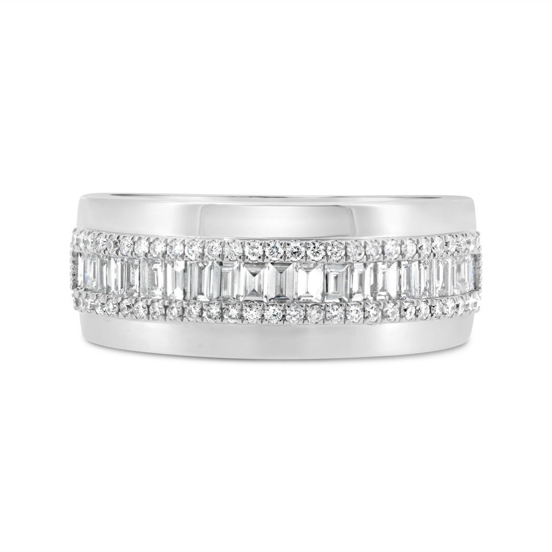 Half Way Set Baguette and Diamond Band