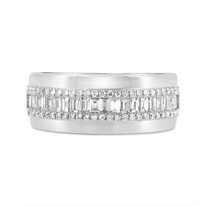 Half Way Set Baguette and Diamond Band