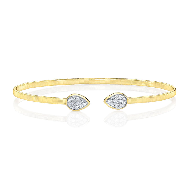 Shy Creation Open Flexy Pave Diamond Bracelet
